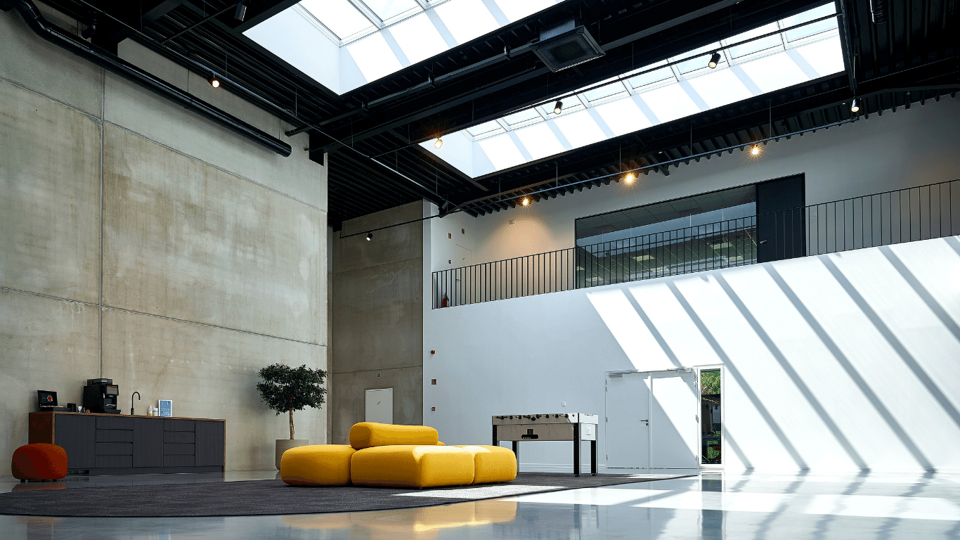 3 features of an industrial, modern office