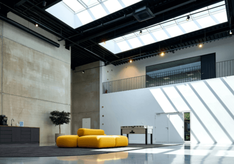 3 features of an industrial, modern office